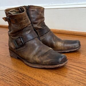 Frye Viv Brown Leather Engineer Boots